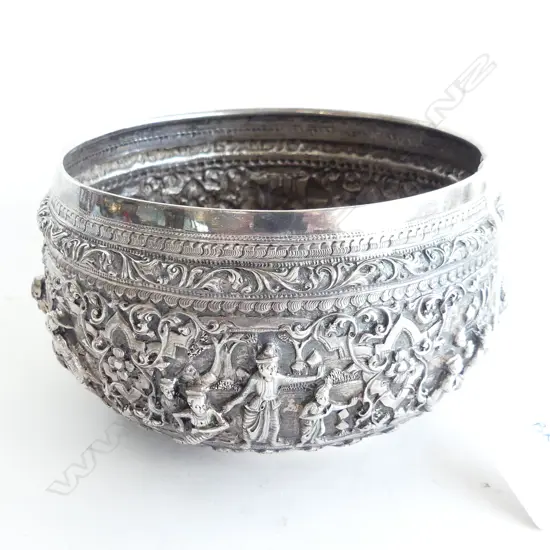 THAI SILVER EMBOSSED BOWL 283grms DIA145MM