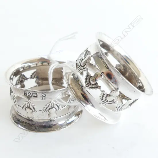 PR S/SILVER NAPPKIN RINGS 34grms
