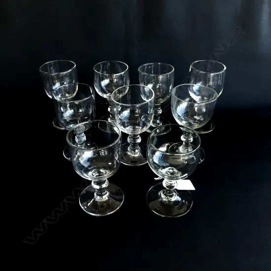 9 ANTIQUE FRENCH BISTRO CORDIAL GLASSES H.125mm