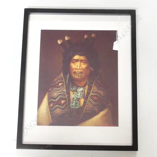 G. LINDAUER MAORI WOMAN PRINT 360x290mm