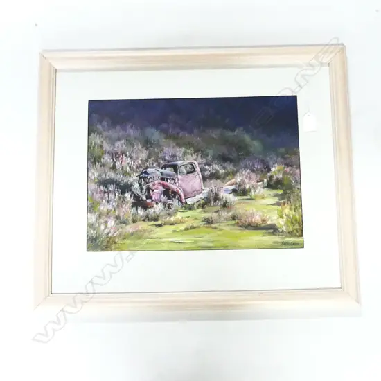 MARIE CROSS 'HEATHER RESTING PLACE' PASTEL ON PAPER 300x410mm