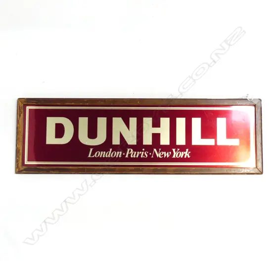 VINTAGE DUNHILL ADVERTISING SIGN 730MMX190MM