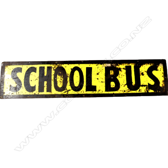VINTAGE 'SCHOOL BUS' METAL SIGN 230 x 1020mm