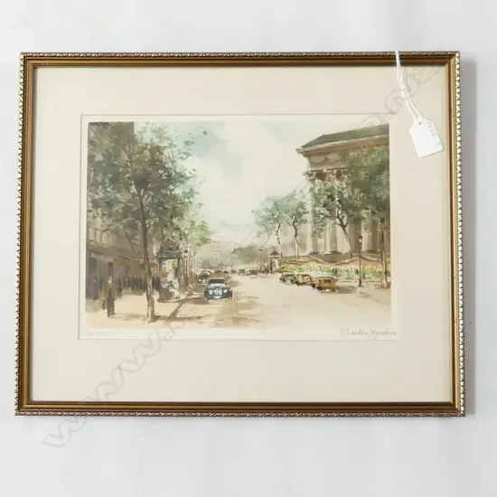 CHARLES MOUDIN, SIGNED HAND COLORED LTD ED 904/500 'PARIS MADELINE' 290 X 220MMPRINT  