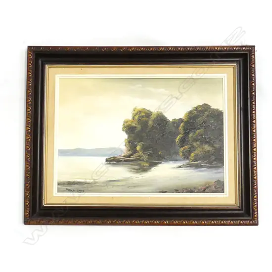 DAVID STONE 'FIRST LIGHT HOWICK BEACH' OIL ON BOARD 340x490mm