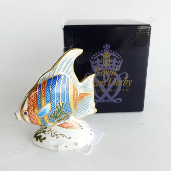 ROYAL CROWN DERBY ANGEL FISH PAPERWEIGHT H.115mm, BOXED