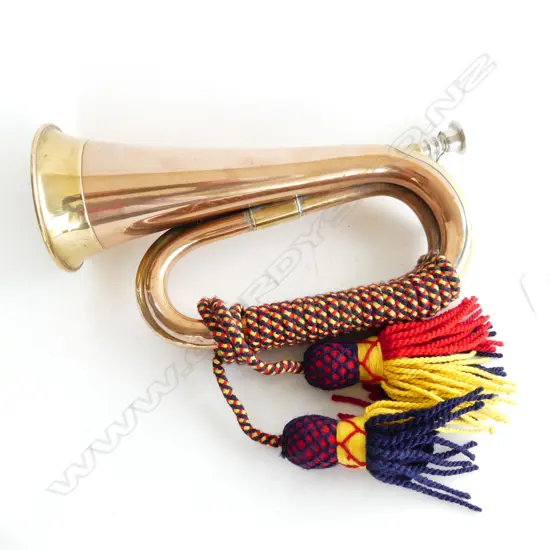 COPPER & BRASS MILITARY BUGLE L300MM