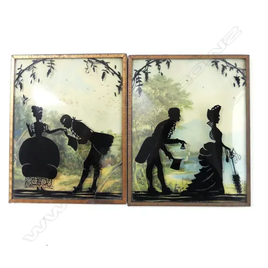 2 SILHOUETTE PICTURES 130 X 105MM