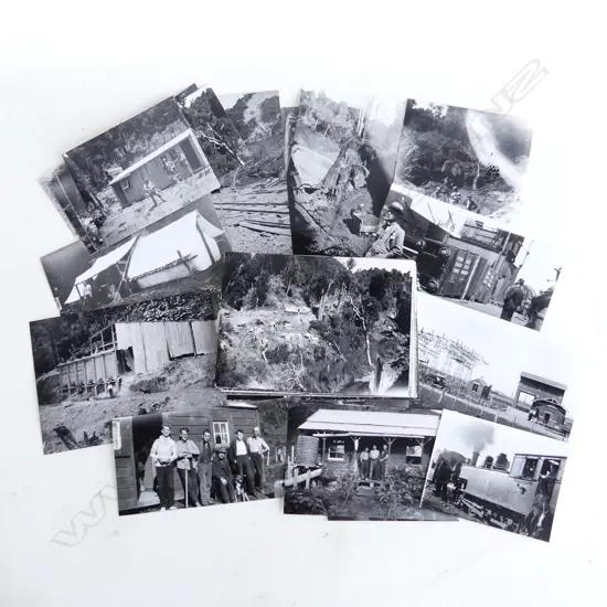 REPRINTED 1920s PHOTOGRAPHS - RAILWAY CONSTRUCTION TARANAKI - 50 APPROX