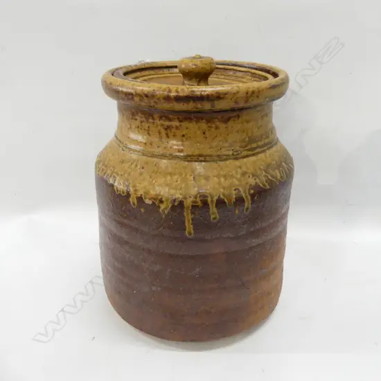 LG IAN SMAIL LIDDED POTTERY JAR H. 225mm