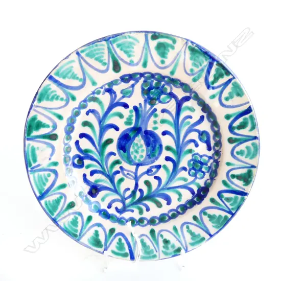 SPANISH CERAMICA ARABE SAN. ISIDRO POTTERY WALL PLATE. DIA 220mm