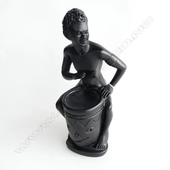 1960S AFRICAN FIGURE OF DRUMMER, H.320mm