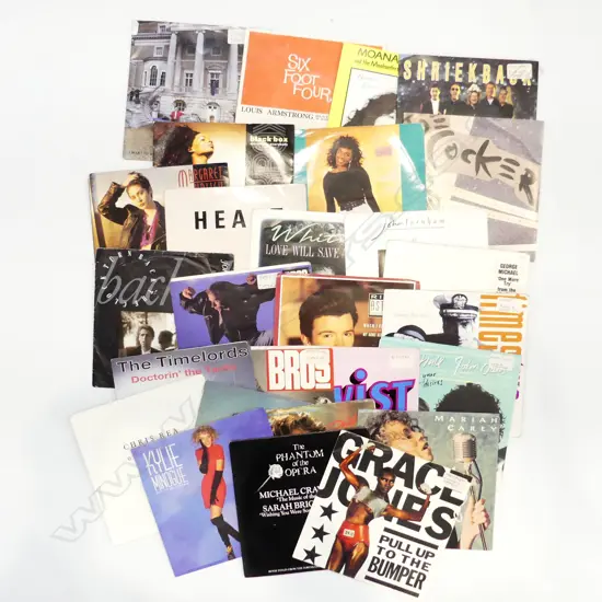 27 ASST POP & ROCK PICTURE SLEEVE 45’S MOSTLY IN EXCELLENT CONDITION