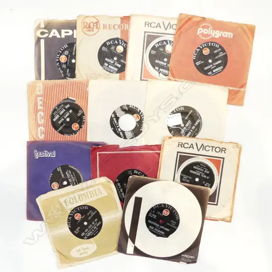  12 ASST RCA RED DOT POP 45’S CONDITION VARIES