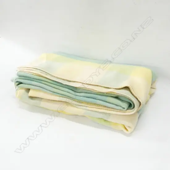 KAIAPOI PALE CHECK WOOLLEN BLANKET