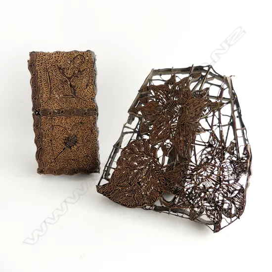 2 OLD METAL BATIK STAMPS