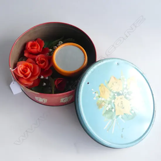 JUDY DARRAGH ARTWORK 'TIN MIRROR 1992' Dia.230mm. Signed entitled & dated verso