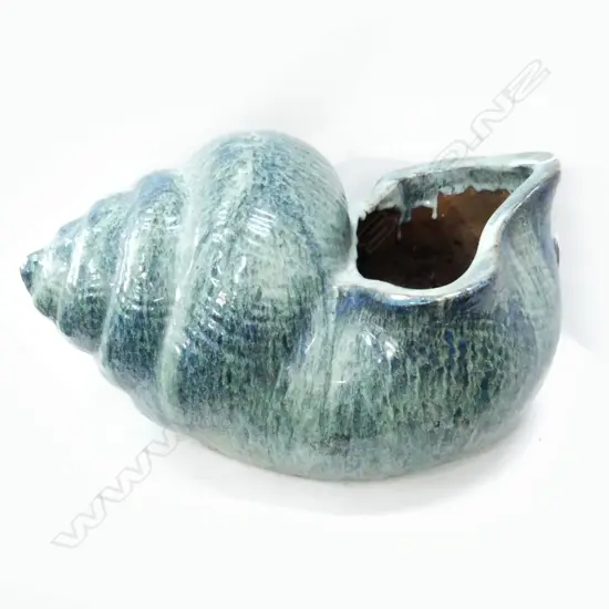 GLAZED CERAMIC SHELL PLANTER W.470mm