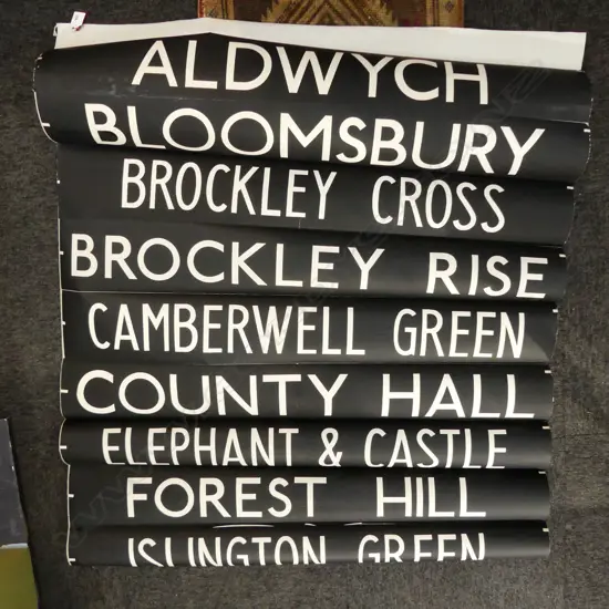 VINTAGE LONDON BUS BLIND W.1070mm