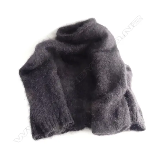 UNISEX BLACK KID MOHAIR  TURTLENECK SWEATER...