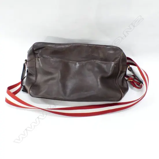 BALLY OF SWITZERLAND BROWN LEATHER CROSS BODY BAG, MADE IN ITALY L. 460mm