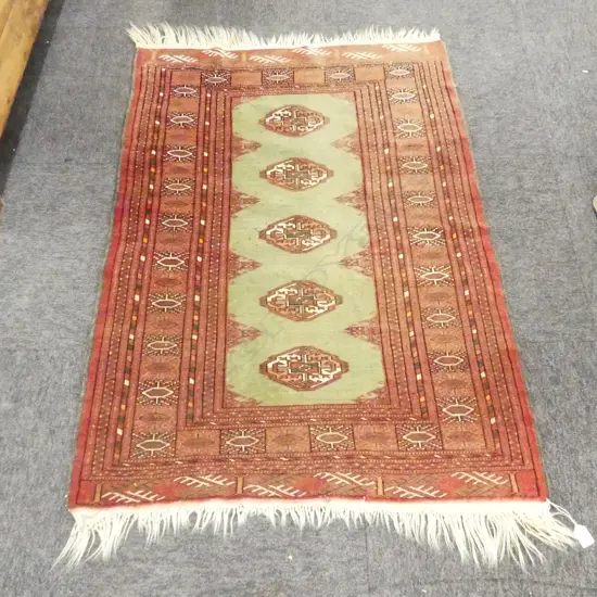 HAND KNOTTED ALL WOOL RUG 1250x870mm