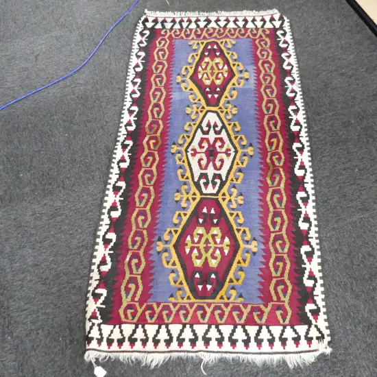 KELIM RUG GEOMETRIC 1700 x 840mm ALL WOOL