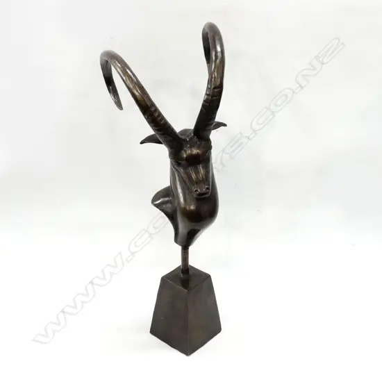 LG BRONZE ANTELOPE  HEAD ON STAND H. 510mm