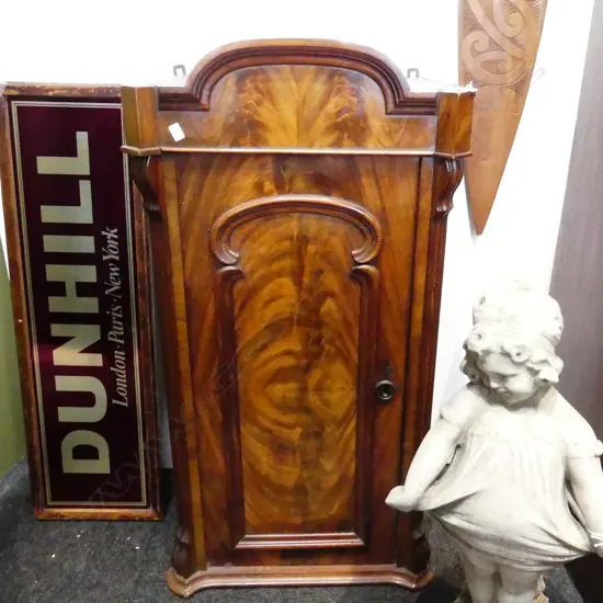 VICTORIAN FLAME MAHOGANY SMALL SINGLE DOOR CUPBOARD 440x300x840mm