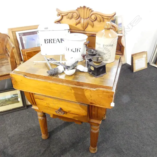 FRENCH REPRODUCTION CHOPPING BLOCK 840x695x1340mm Baltic pine