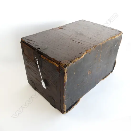 19thC JAPANESE SMALL COLLECTOR'S CHEST 1 DOOR enclosing 3 drawers250 x 420 x 270mm