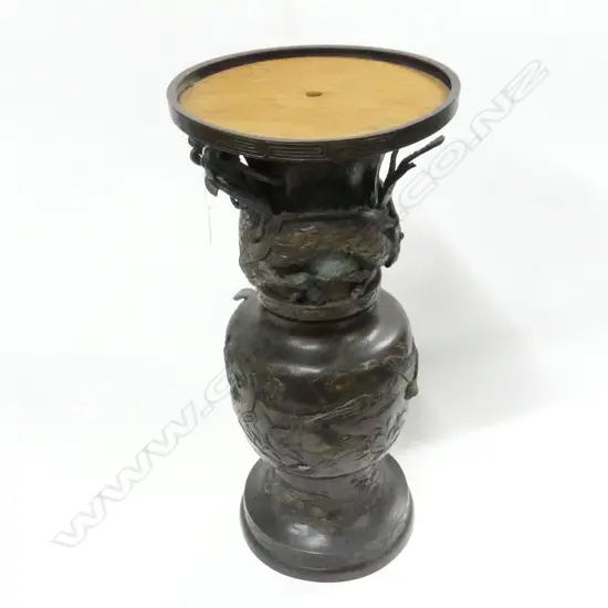 BRONZE CHINESE DRAGON VASE H480MM