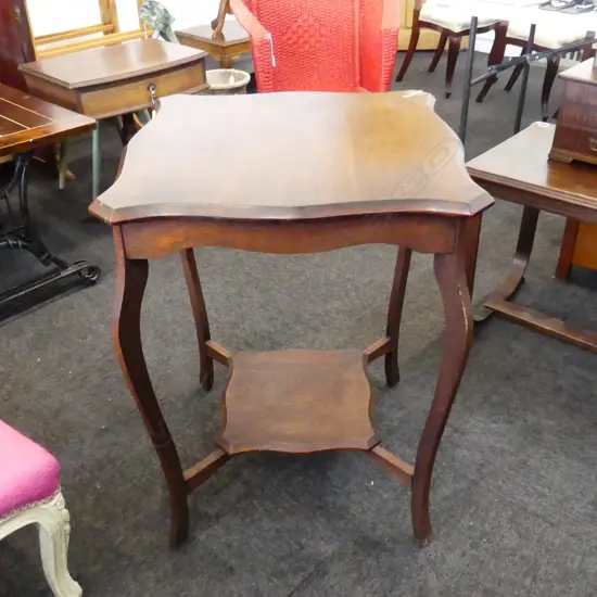 ANTIQUE OAK SIDE TABLE 600x600x760mm