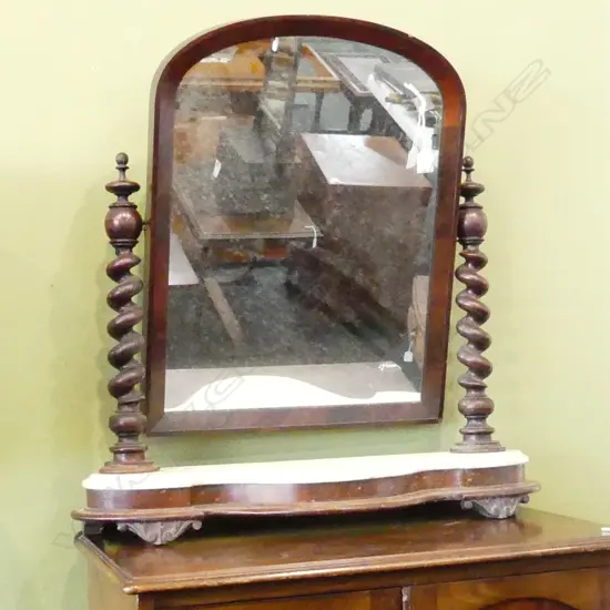 MARBLE TOPPED VICT DRESSING TABLE MIRROR