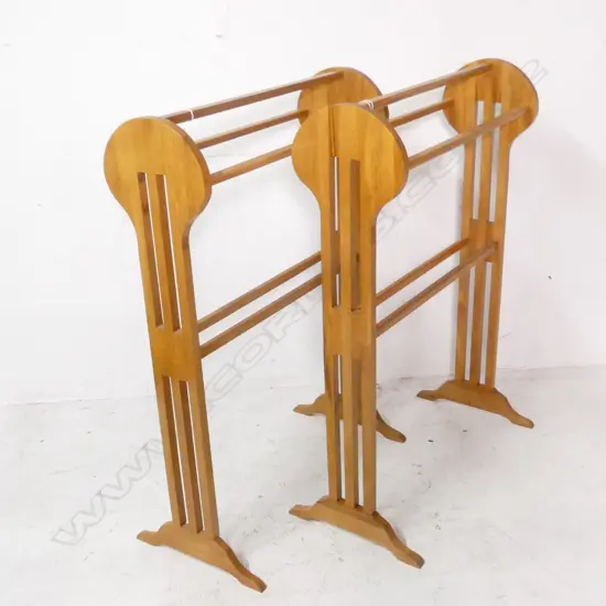 PAIR RIMU TOWEL STANDS