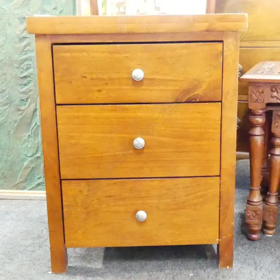 3 DRAWER BEDSIDE DRAWERS 510x400x660mm