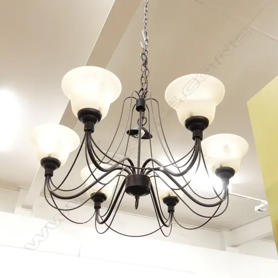 6 LIGHT SUSPENDED CHANDELIER TYPE LIGHT FITTING Dia.720mm