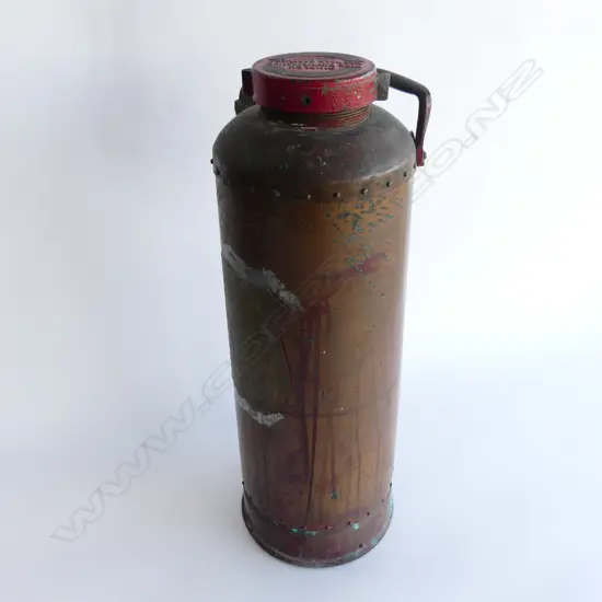 COPPER FIRE EXTINGUISHER H.520mm 'SIMPLEX - WORMALD BROTHERS'