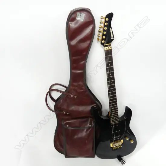 VINTAGE JAPANESE FERNANDEZ ELECTRIC GUITAR, WITH STAND AND CASED