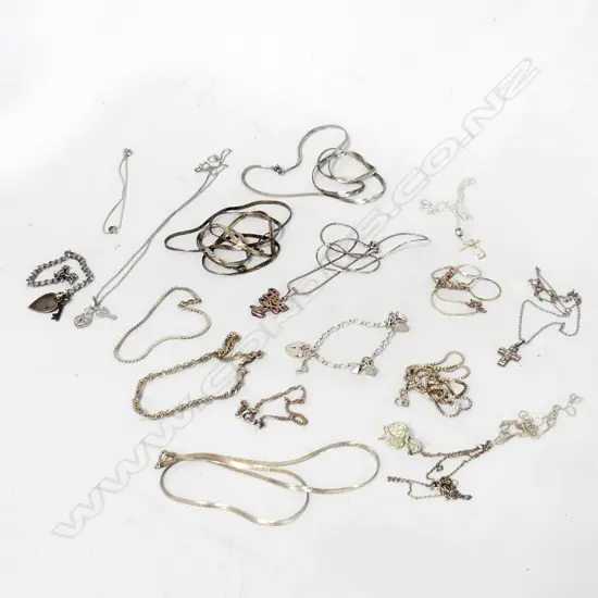 ASST. 925 SILVER NECKLACES 73 GRAMS