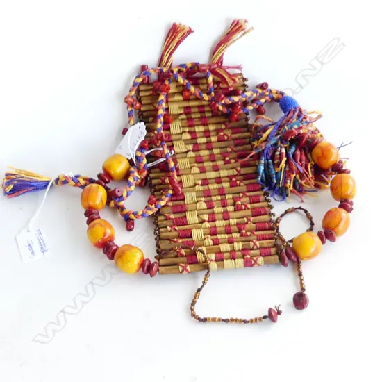 ETHNIC BREAST PLATE NECKLACE &#x2B; TASSELLED NECKLACE L.820mm