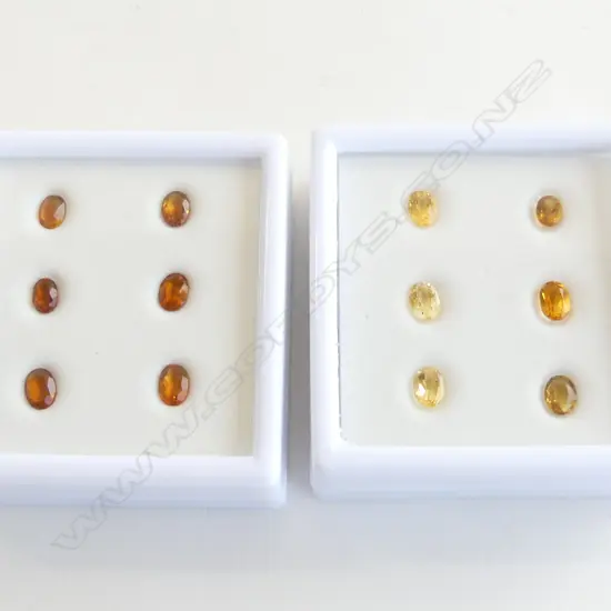 2 BOXES OF 6 SM OVAL CITRINE 6 X 4.1CT &amp; 6 X 3.5CT