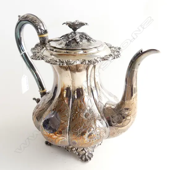 SHEFFIELD PLATE COFFEE POT  H210MM