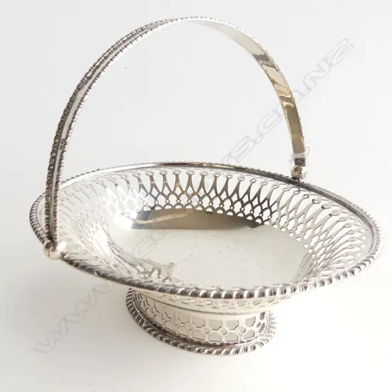 S/SILVER SWING BASKET DISH H145MM DIA170MM W180grms