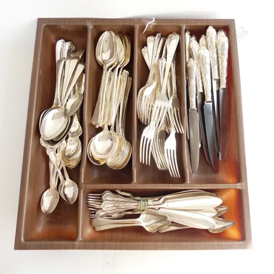 SET OF SILVER PLATE CUTLERY