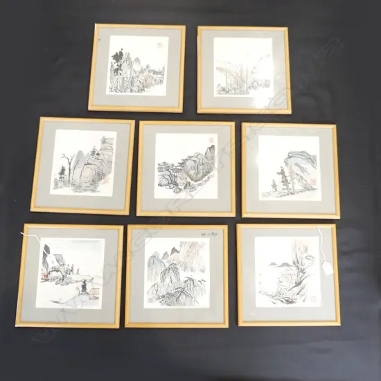 8 ARTWORKS ON PAPER BY CHEN SHIZENG  H280MML280MM