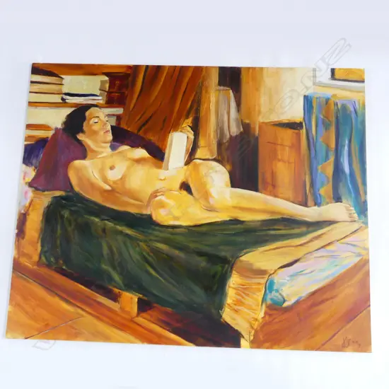 IAN CALLOWAY NUDE OIL ON BOARD 915x1140mm