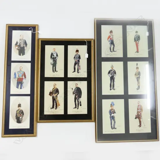 3 PRINTS OF ASST. ENGLISH MILITARY OFFICERS C.1900 BY E. A. CAMPBELL 1943 275x180mm 