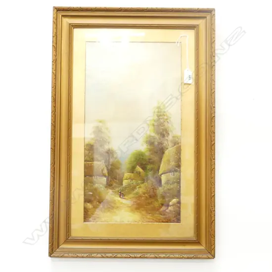 OIL PAINTING ON BOARD COUNTRY SCENE. H.430 W.220mm