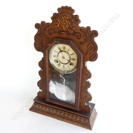 LG ANSONIA GINGERBREAD MANTEL CLOCK H.575mm